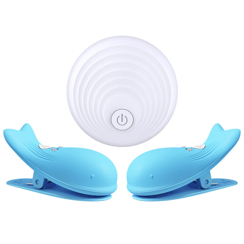 JY - Mini Dolphin Wireless Remote-Controlled Nipple Clamps for Men