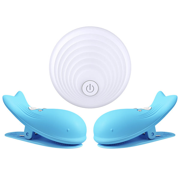 JY - Mini Dolphin Wireless Remote-Controlled Nipple Clamps for Men
