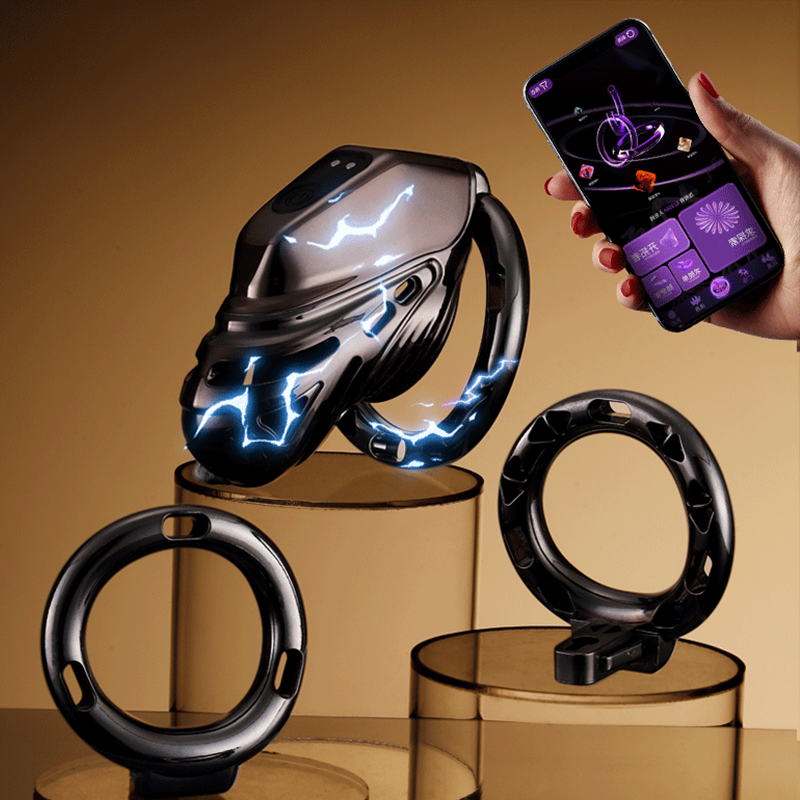 JY-APP Control Vibrating Chastity Cage